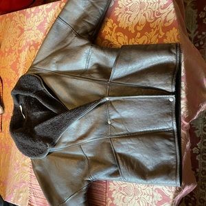 Vintage Leather and Sheepskin Lined Jacket